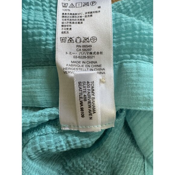 Tommy Bahama Women Size Medium Button Front Lightweight Cotton Sleeveless Sheer - Picture 9 of 9